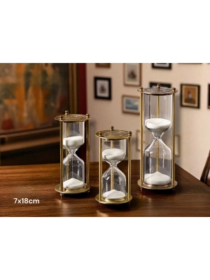Dekoratif Cam Kum Saati 7x18 cm