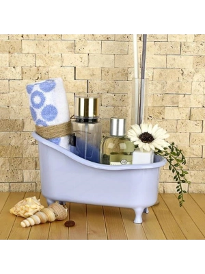 ®  Dekoratif Mini Küvet Şeklinde Çok Amaçlı  Banyo Düzenleyici Sepet