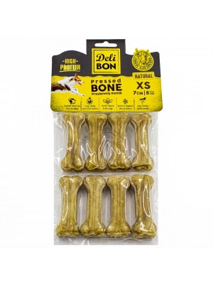 Delibon Deri Köpek Çiğneti Pres Kemik 8x7cm Natural