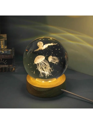 Deniz Anası Tasarımlı Işıklı Cam Küre