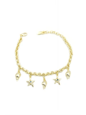 Deniz Kabuğu Charm Bileklik - Altın