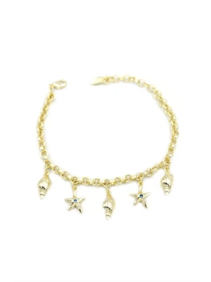 Deniz Kabuğu Charm Bileklik - Altın