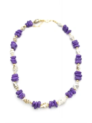 Deniz Kabuğu Kolye - Mor