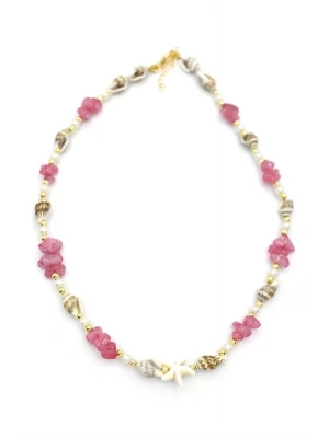 Deniz Kabuğu Kolye - Nar Çiçeği