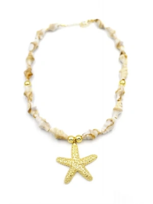 Deniz Kabuklu Yıldız Kolye - Altın