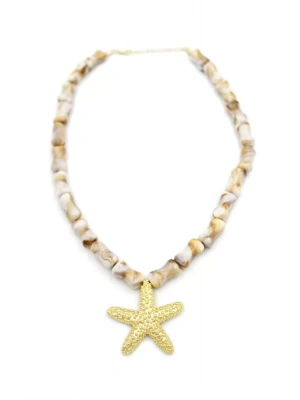 Deniz Kabuklu Yıldız Kolye - Altın