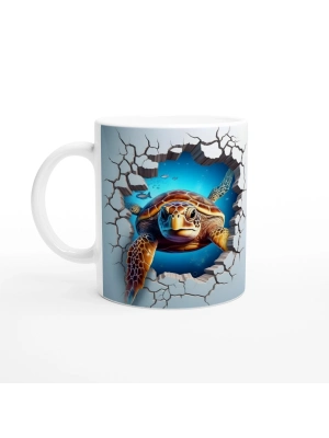 Deniz Kaplumbağası Baskılı Kupa Bardak