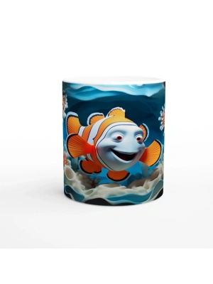 Deniz Mağarasında Sevimli Palyaço Balığı Baskılı Kupa Bardak