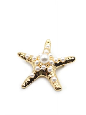 Deniz Yıldızı Broş - Altın