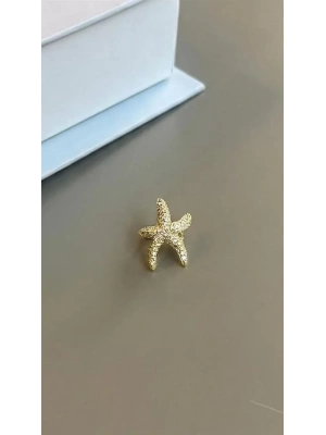 Deniz Yıldızı Kıkırdak Küpe - Altın