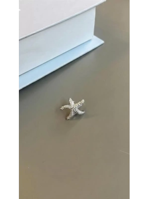 Deniz Yıldızı Kıkırdak Küpe - Gümüş