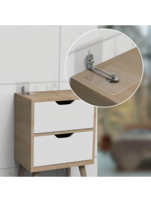 ®  Deprem İçin Ultra Dayanıklı Çivisiz Duvarı Delmeden Ayarlanabilir Eşya Sabitleyici Aparat