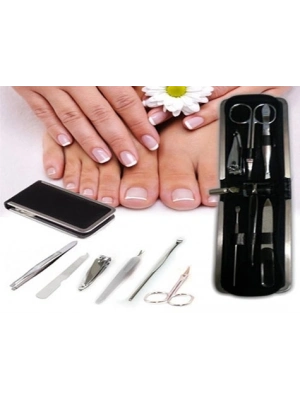 Deri Çantalı 6 Parça Manikür Seti