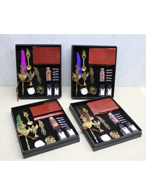 Deri Defterli Divit Hokka Ve Mühür Seti Model 2