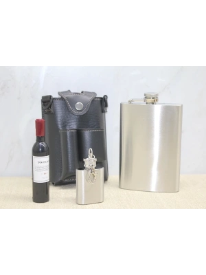 Deri Kılıflı Matara Seti Alk3927