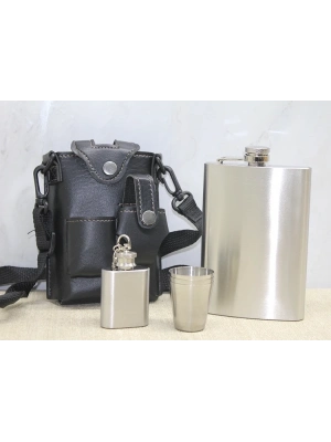 Deri Kılıflı Matara Seti Alk3928