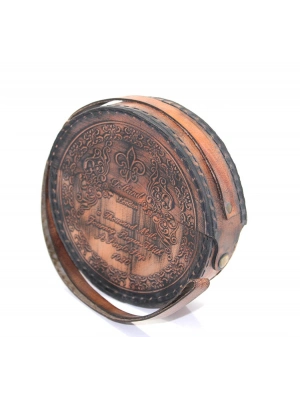 Deri Kılıflı Pirinç Pusula