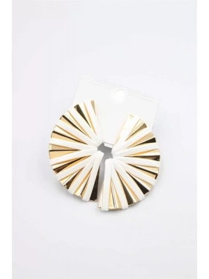 Derili Küpe - Beyaz