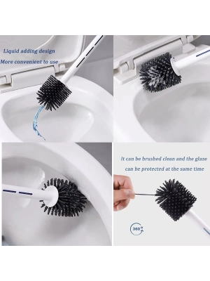 Deterjan Hazneli Silikon Tuvalet Fırçası