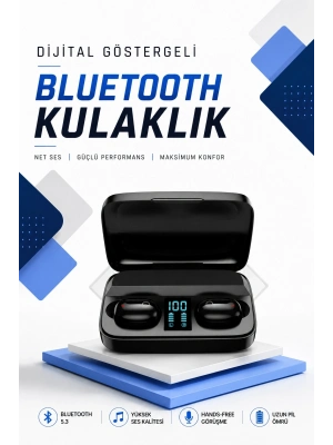 Dijital Göstergeli Bluetooth Kulaklık Kablosuz TWS Stereo Bluetooth 5.0