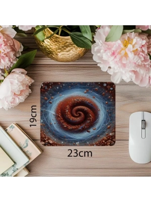 Dijital Sanat Kodlama + Kahve Mousepad - 19x23 cm 2 mm Dikdörtgen İthal Baskılı Mouse Pad