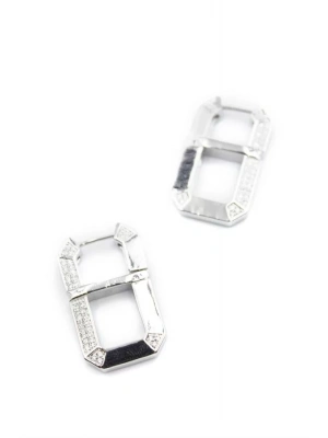 Dikdörtgen Küpe - Gümüş