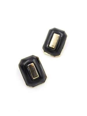 Dikdörtgen Küpe - Siyah