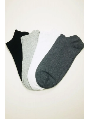 Dikişsiz Erkek Bilek Çorap Dört Mevsim Yumuşak Doku 4 Çift