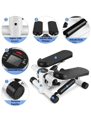 Direnç Lastikli Mini Stepper Egzersiz Aleti