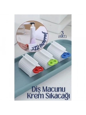 Diş Macunu Krem Sıkacağı 3 lü Set Tuppo Design 719172