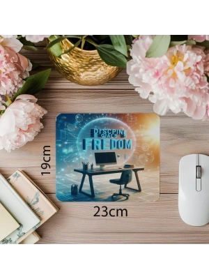 Discipline Equals Freedom Yazılı Ofis Mousepad - 19x23 cm 2 mm Dikdörtgen İthal Baskılı Mouse Pad