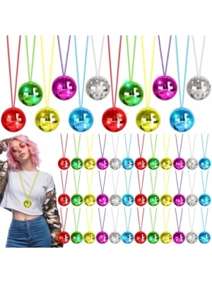 Disko Topu Kolye Seti 6 Adet