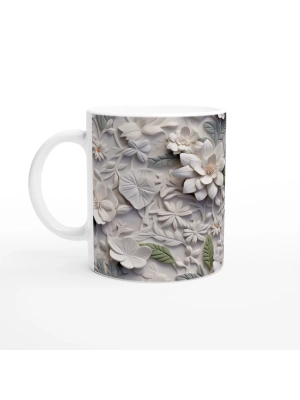 Doğal Dinginlik Çiçekli Kupa Bardak