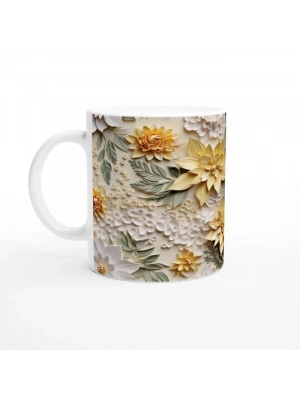 Doğal Işıkta Sarı Çiçekler Kupa Bardak