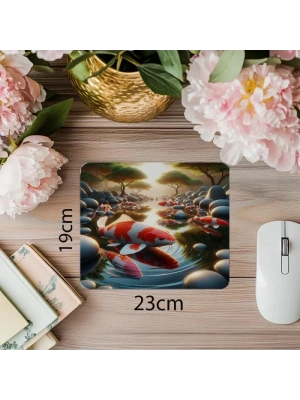 Doğal Japon Bahçesi Mouse Pad Tasarımı - 19x23 cm 2 mm Dikdörtgen İthal Baskılı Mouse Pad