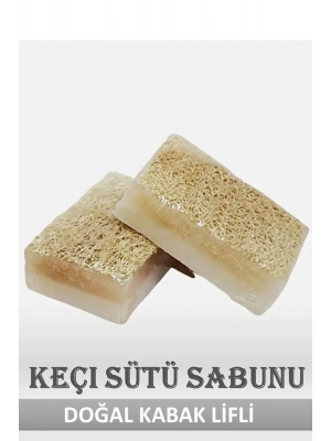Doğal Kabak Lifli Keçi Sütü Sabunu