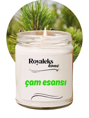 Doğal Özel Seri Kokulu Dekoratif Kavanoz Mum 210 cc - Çam Esansı - RYL