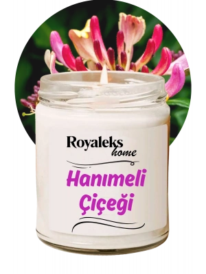 Doğal Özel Seri Kokulu Dekoratif Kavanoz Mum 210 cc - Hanımeli Esansı - RYL
