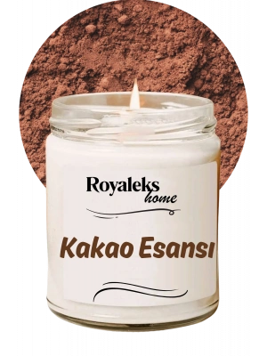 Doğal Özel Seri Kokulu Dekoratif Kavanoz Mum 210 cc - Kakao Esansı - RYL
