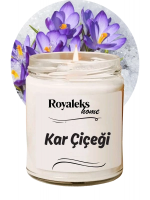 Doğal Özel Seri Kokulu Dekoratif Kavanoz Mum 210 cc - Kar Çiçeği - RYL