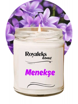 Doğal Özel Seri Kokulu Dekoratif Kavanoz Mum 210 cc - Menekşe Esansı - RYL