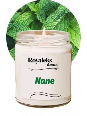 Doğal Özel Seri Kokulu Dekoratif Kavanoz Mum 210 cc - Nane Esansı - RYL