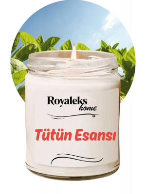 Doğal Özel Seri Kokulu Dekoratif Kavanoz Mum 210 cc - Tütün Esansı - RYL