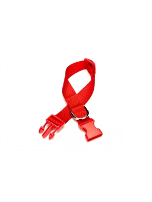 Doggie Dokuma Köpek Boyun Tasması 2 cm x 30-45 cm Kırmızı 25 kg