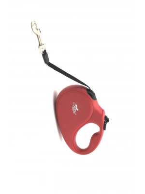 Doggie Master Seri Otomatik Makaralı Köpek Gezdirme 15 kg / 5 M Kırmızı