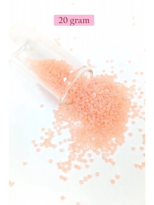 Dökme Cam Kum Boncuk (11/0) 2 mm - 20 Gram -  Pudra - BNC025