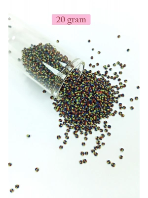 Dökme Cam Kum Boncuk (11/0) 2 mm - 20 Gram -  Üç Renkli - BNC032