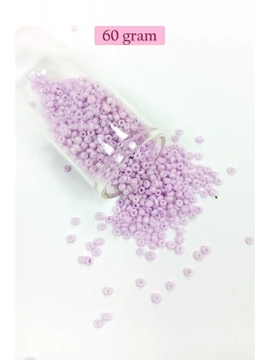 Dökme Cam Kum Boncuk (11/0) 2 mm - 60 Gram -  Açık Pembe - BNC043