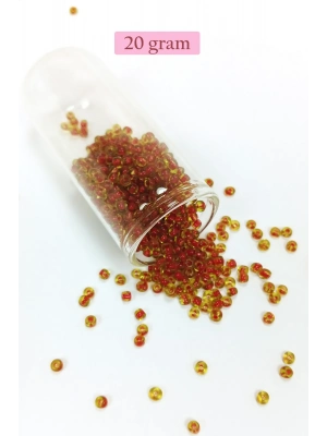 Dökme Cam Kum Boncuk (8/0) 3 mm - 20 Gram - Şeffaf Açık Kahve - BNC148