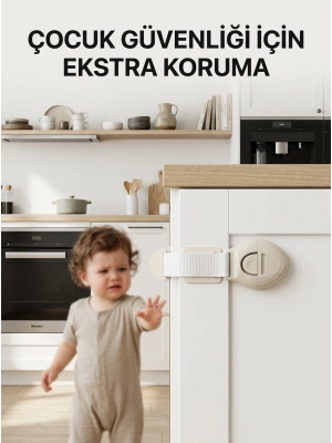Dolap ve Çekmeceler İçin Çocuk Güvenlik Kilidi Pratik Emniyet Aparatı